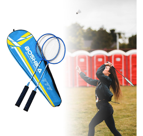 2x Raquetas De Bádminton Juego De Raquetas De Azul