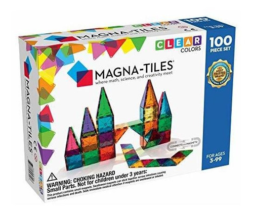 Magna-tiles 100-piece Colores Claros Set, Los Snryb