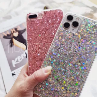 Funda Brillo Glitter Para iPhone 12 11 Pro Max Xr X 8 7 Plus