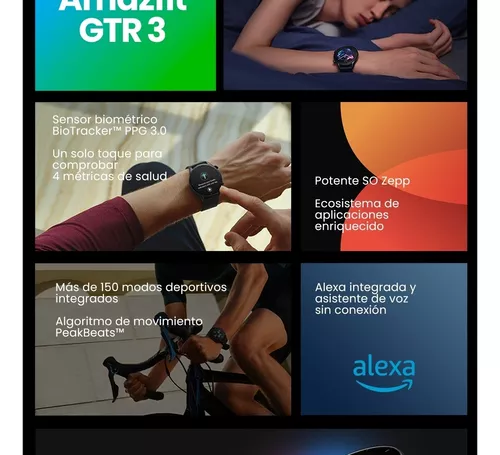 Reloj Inteligente Amazfit GTR Deportivo AMOLED de 1.39