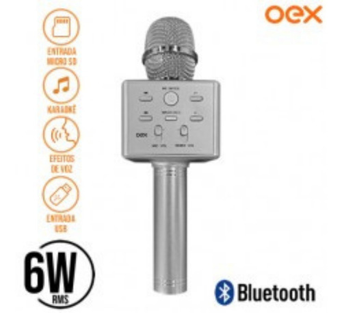 Microfone Karaoke Superstar Bluetooth 6w Mk101 Oex