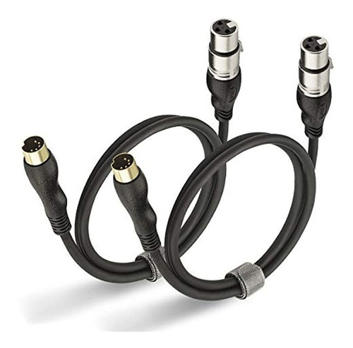 Ebxya Midi 5 Pines Macho A Xlr 3 Pines Hembra Cable Adaptado