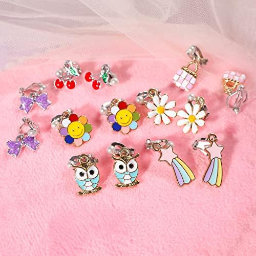 Pinksheep Pendientes Con Clip Para Niñas Pequeñas Joyas Para