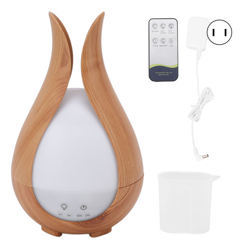 Humidificador De Aire Wood Grain, 200 Ml, Colorido, Led Nigh