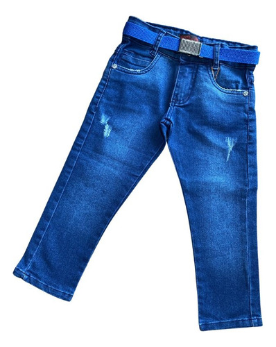 Calça Infantil Juvenil Jeans Skinny Com Regulador 1 Ao 3