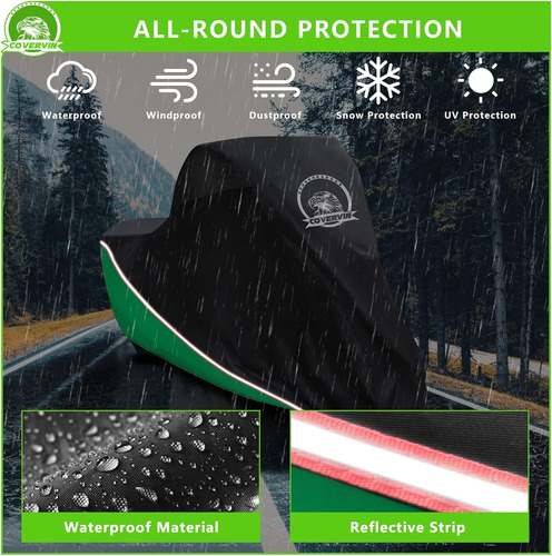 Funda Impermeable Para Motocicleta Tiras Reflectivas