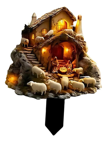 Estaca De Jardim Com Tema Pastoral, Arte 2d, Presente,