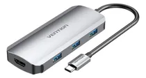 Comprar Hub USB Multipuerto Vention - 5 en 1 - Usb C A HDMI + 3 Puertos Usb 3.0 + Power delivery USB C 100W - 4K 30Hz - Carcasa Aluminio - 15 CM - Premium Para Teclado \u002F Disco rigido \u002F Mac \u002F Laptop - TODHB