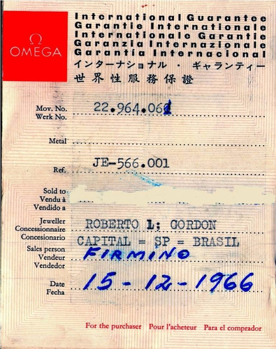 Relógio Omega De Ville Ouro Vintage