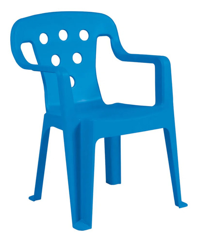 Cadeira Criança Poltroninha Plastico Kids Azul Rosa Mor