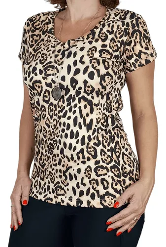 Blusas Com Estampas De Animais Em Viscolycra MercadoLivre