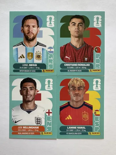 Pack Figuritas Mundial 2026 Messi Ronaldo Yamal Bellingham Cuotas Sin 