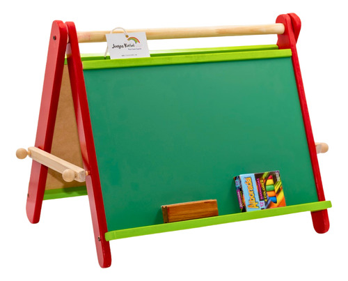 Pizarra De Mesa Doble Con Tiza Y Fibrón Niños Niñas Pizarron
