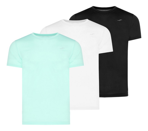 Paquete De 3 Playeras Deportivas Cuello Redondo Hombre Gym