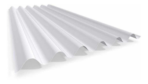 Chapa Plástica Acanalada De Fibra Blanca X Metro X 0,8 Mm