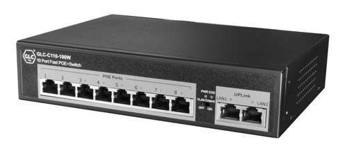 Glc-c110-100w Switch Poe 8-port 10/100+ 2 Uplink 10/100