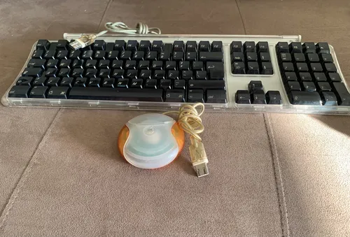 Mouse & Teclado Apple P/ Imac G3 E G4 Vintage Conjunto Raro