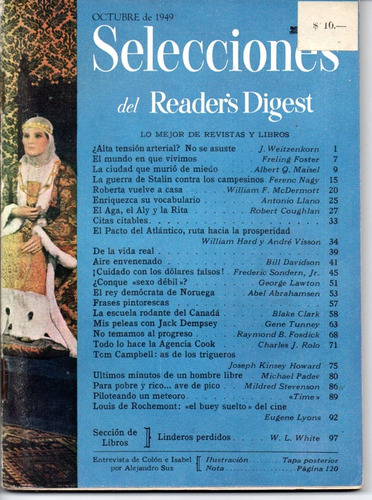 Selecciones Del Reader´s Digest Nº107 Octubre 1949