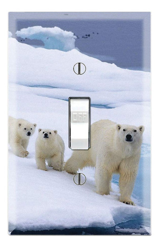 Placa Pared Grafica Oso Polar Ice Bears Arctic Life Cubierta