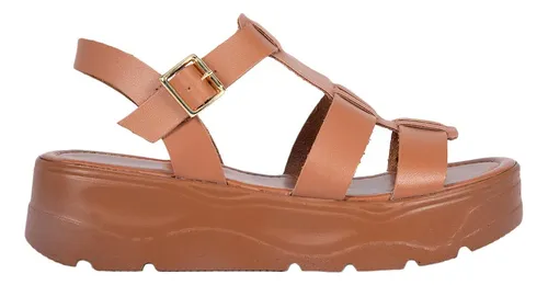 Sandalia Dama Pink Romana Con Suela Track 1136239 Env o gratis