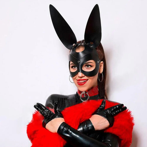 Máscaras De Orejas Sexy De Conejo, De Cuero, Bdsm, Cosplay P