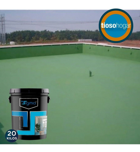 Imagen 2 de 10 de Membrana Liquida Impermeabilizante 20 Kg Economica Linea Color Terraza Transitable Elastomerica Pasta Elastica