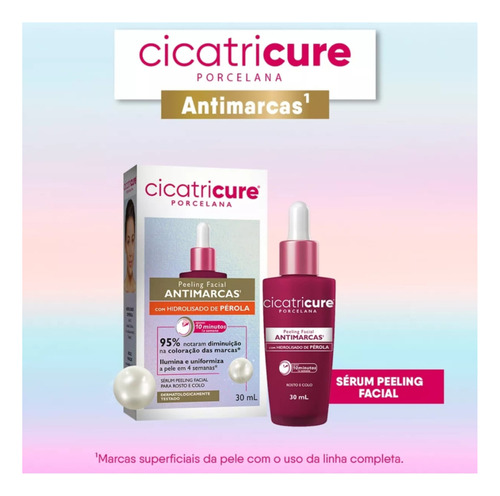 Peeling Facial Antimarcas Cicatricure Porcelana 30ml Com Manchas Dia/noite