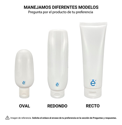 Envase Tubo Depresible 120 Ml Botella Recta Fliptop 5pz