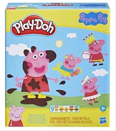 Imagen 1 de 4 de Play Doh Juego Peppa Pig Set Con 9 Latas De Masa Moldeables
