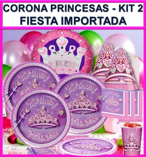Fiesta Niñas - Corona Princesas Lila - Importada