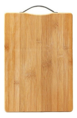 Tabla De Picar Madera Bamboo 36cm X 26cm X 1.8cm Color Marrón Rectangular Bamboo