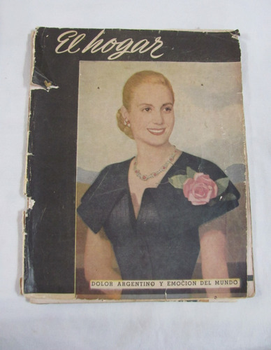 Antigua Revista El Hogar. Fallecimiento Evita.