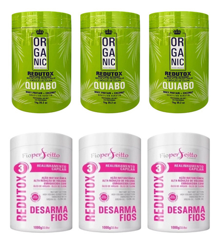 3 Selagem Btx Desmonta Fios + 3 Btox Quiabo C/formol 6kg