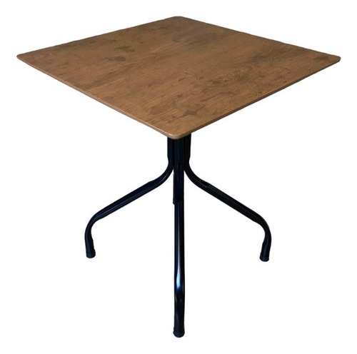 Mesa Moema Comercial 70x70 Marrom Cor Marrom/preto