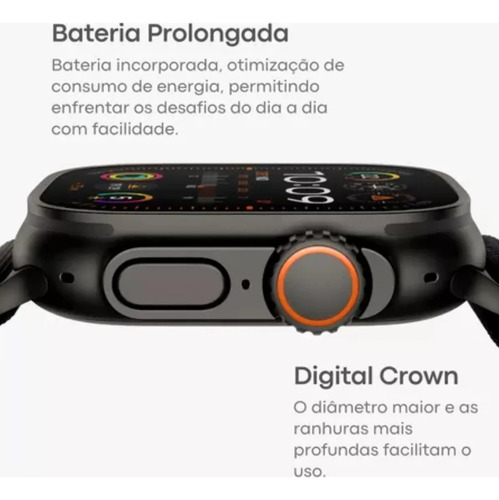 Relógio Smartwatch Hw Ultra Mini 2 Com 7 Pulseiras Chatgpt