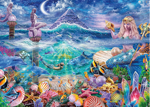 Ceaco - Ocean Magic - Santuario De Sirenas - Puzle De 1000