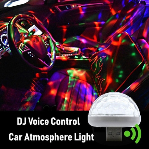 Lámpara De Iluminación Interior De Coche Led Usb Multicolor