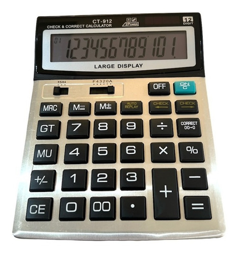 Imagen 5 de 5 de Calculadora Grande De Escritorio 12 Digitos Numeros Grandes