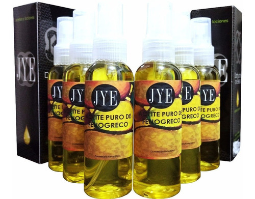 6 Botellas De Aceite Natural Jye Fenogreco  Puro 360ml