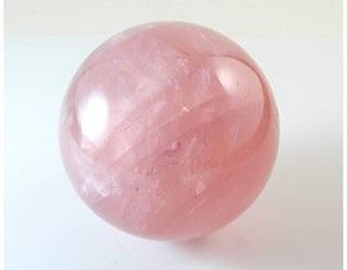 Esfera De Cuarzo Rosa 8.5cms