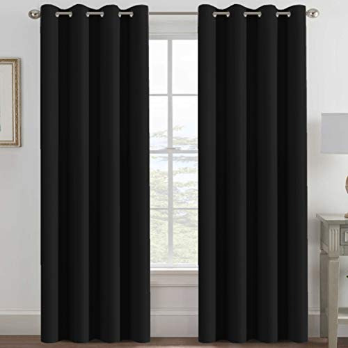 Cortinas 100 % Blackout Con Aislamiento Térmico Y Ojales, Bl