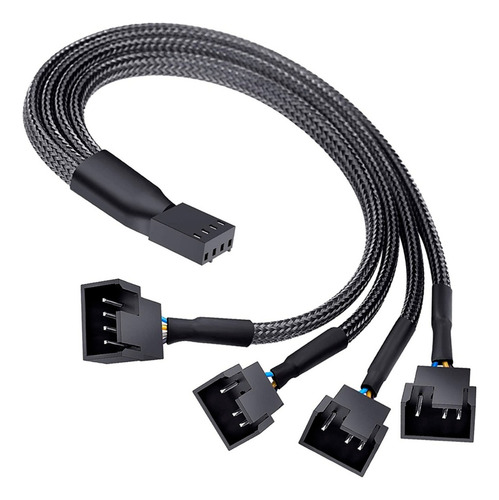 Cabo Adaptador Multi Fan Pwm Para 4 Coolers De 3 E 4 Pinos