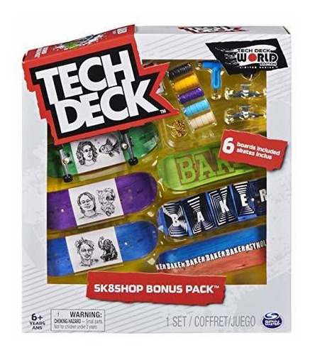 Tech Deck, Sk8shop Fingerboard Bonus Pack, Collectible And 