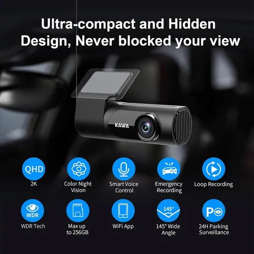 Dashcam Premium Camara Carro Kawa D6 Calidad 2k 1440p
