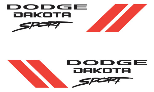 Kit Adesivos Laterais Dodge Dakota Sport Em Preto Tuning