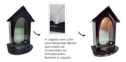 Imagem São Tarcísio + Cúpula Oratório Capela Com Luz 110v