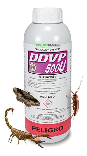 2 Pzas Ddvp 500u Veneno Insecticida Para Cucaracha Alacrán