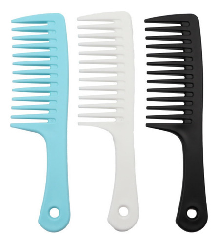 Juego De 3 Peines De Dientes Anchos Y Peine Desenredante,