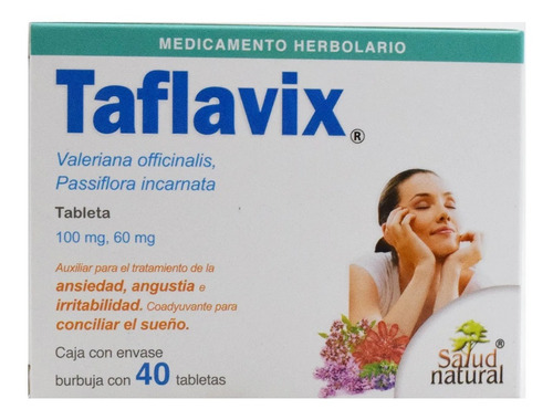 Taflavix 40 Tabs Con Valeriana Y Pasiflora (relajante) 