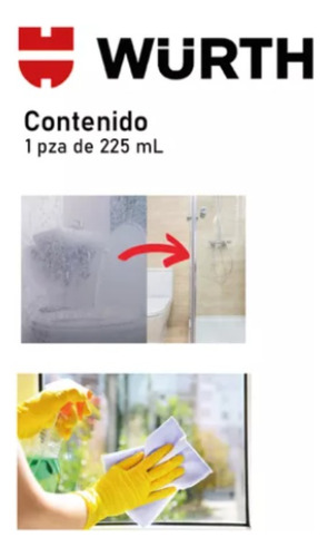 2 Pz Desincrustante P/cristales Wurth Lluvia Acida Vidrios